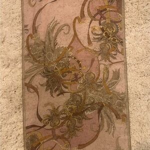 Elegant pink floral silk wrap